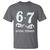 Funny 67 13th Birthday T Shirt 6 7 Thirteen Year Old Official Teenager Hands - Wonder Print Shop