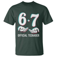 Funny 67 13th Birthday T Shirt 6 7 Thirteen Year Old Official Teenager Hands - Wonder Print Shop