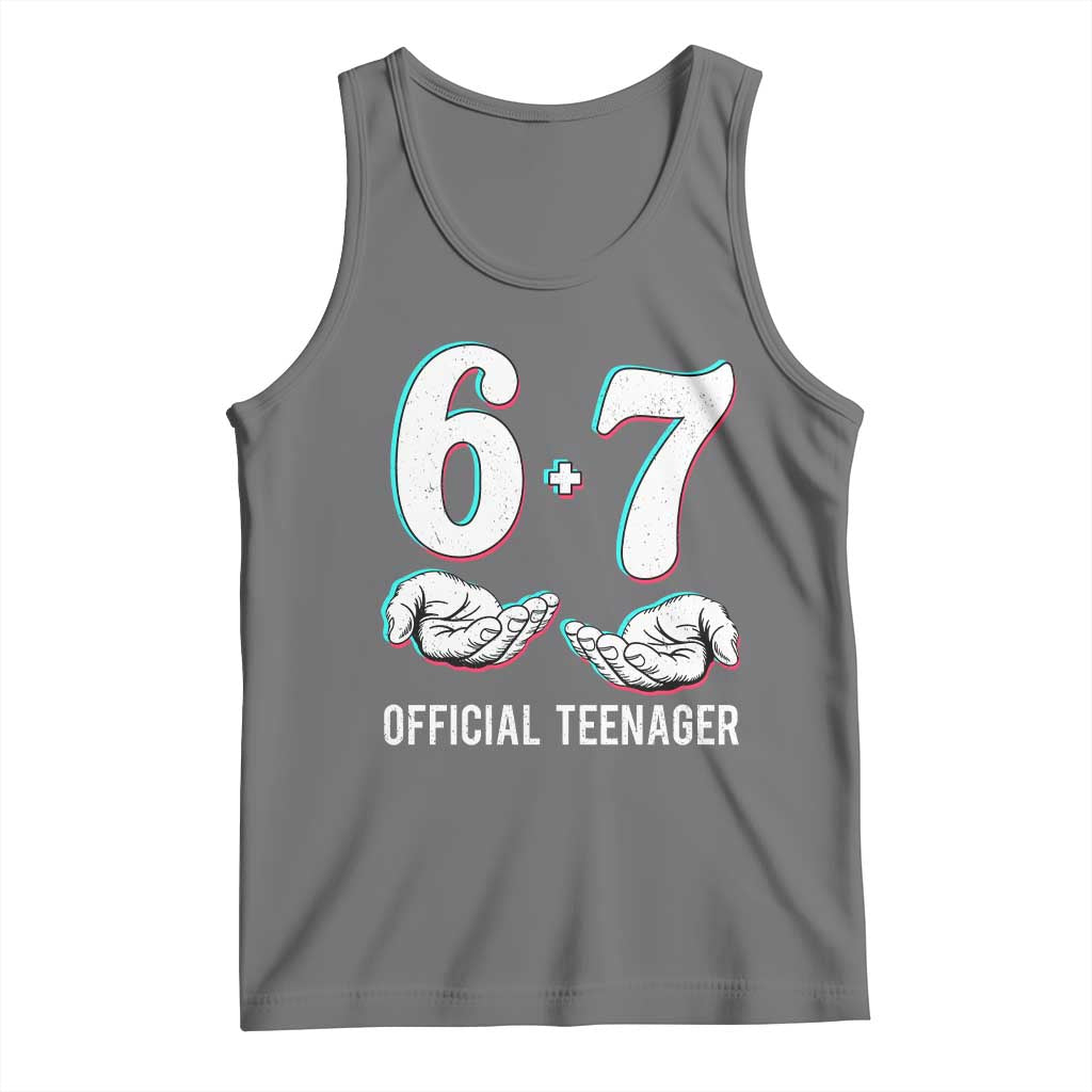 Funny 67 13th Birthday Tank Top 6 7 Thirteen Year Old Official Teenager Hands - Wonder Print Shop