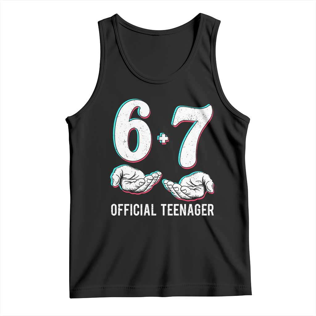 Funny 67 13th Birthday Tank Top 6 7 Thirteen Year Old Official Teenager Hands - Wonder Print Shop