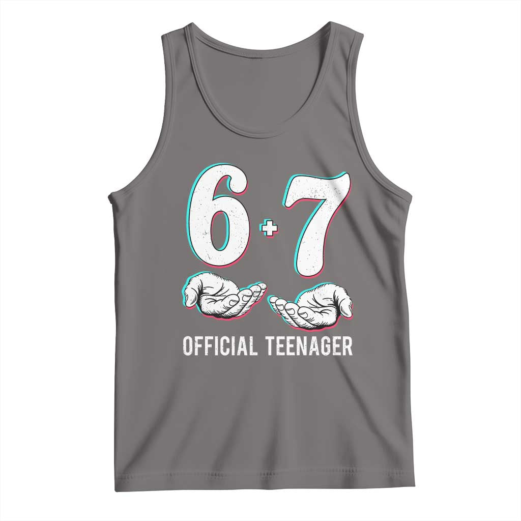 Funny 67 13th Birthday Tank Top 6 7 Thirteen Year Old Official Teenager Hands - Wonder Print Shop