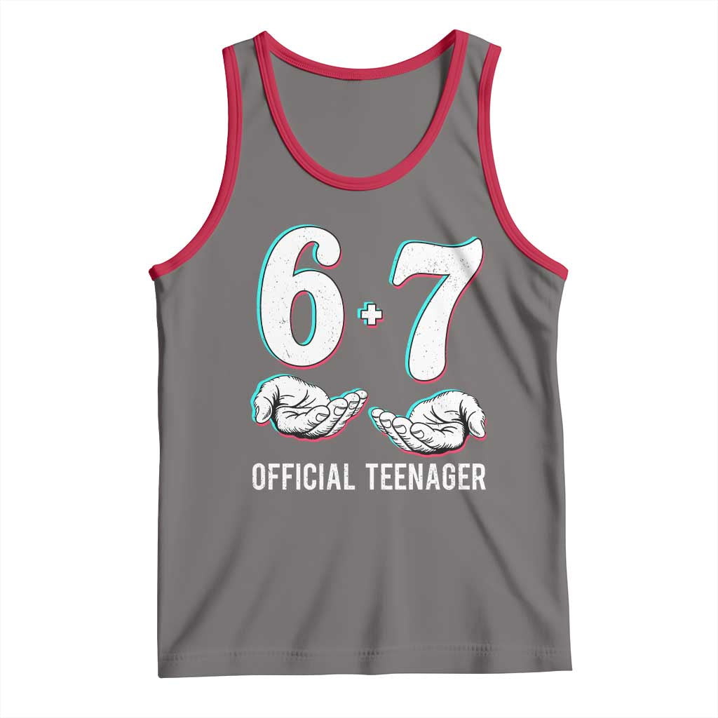 Funny 67 13th Birthday Tank Top 6 7 Thirteen Year Old Official Teenager Hands - Wonder Print Shop