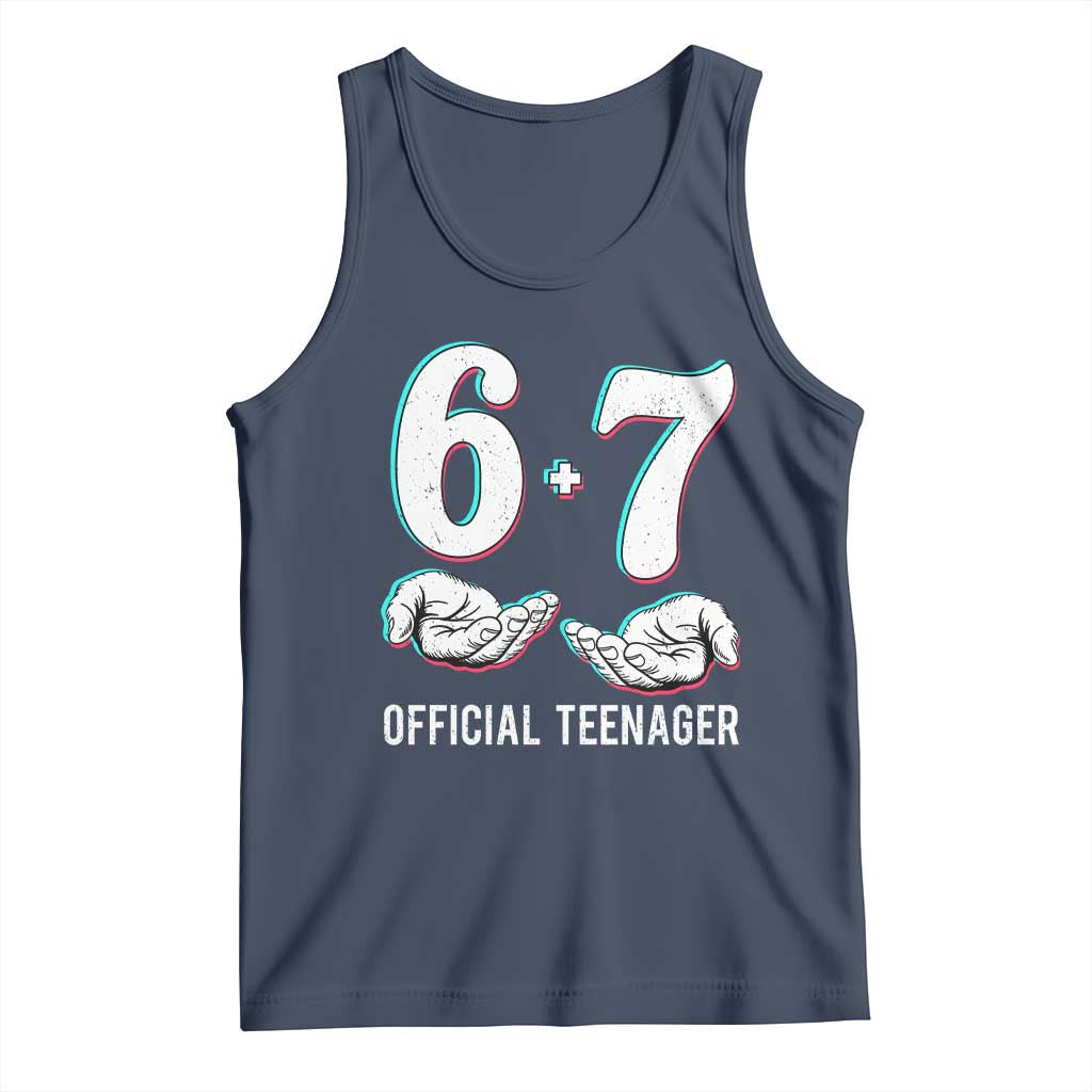 Funny 67 13th Birthday Tank Top 6 7 Thirteen Year Old Official Teenager Hands - Wonder Print Shop
