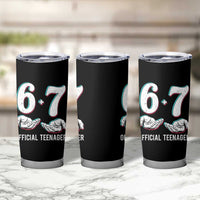Funny 67 13th Birthday Tumbler Cup 6 7 Thirteen Year Old Official Teenager Hands - Wonder Print Shop