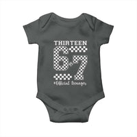 Funny 67 13th Birthday Baby Onesie Thirteen Official Teenager Six Seven Meme Groovy Checkered - Wonder Print Shop