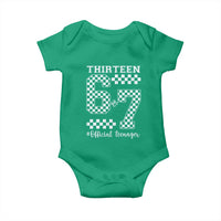 Funny 67 13th Birthday Baby Onesie Thirteen Official Teenager Six Seven Meme Groovy Checkered - Wonder Print Shop