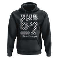 Funny 67 13th Birthday Hoodie Thirteen Official Teenager Six Seven Meme Groovy Checkered - Wonder Print Shop