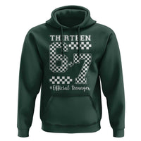 Funny 67 13th Birthday Hoodie Thirteen Official Teenager Six Seven Meme Groovy Checkered - Wonder Print Shop