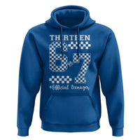 Funny 67 13th Birthday Hoodie Thirteen Official Teenager Six Seven Meme Groovy Checkered - Wonder Print Shop