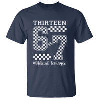 Funny 67 13th Birthday T Shirt Thirteen Official Teenager Six Seven Meme Groovy Checkered - Wonder Print Shop