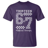 Funny 67 13th Birthday T Shirt Thirteen Official Teenager Six Seven Meme Groovy Checkered - Wonder Print Shop