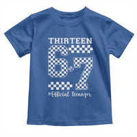 Funny 67 13th Birthday Toddler T Shirt Thirteen Official Teenager Six Seven Meme Groovy Checkered - Wonder Print Shop
