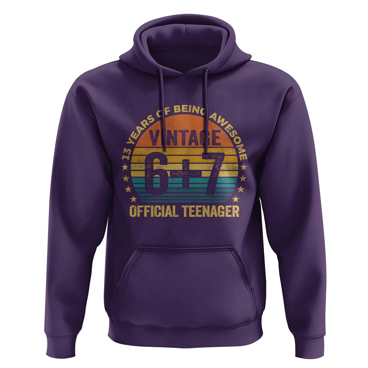 Funny 67 13th Birthday Hoodie Official Teenager 13 Years Of Being Awesome - Wonder Print Shop