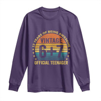 Funny 67 13th Birthday Long Sleeve Shirt Official Teenager 13 Years Of Being Awesome - Wonder Print Shop