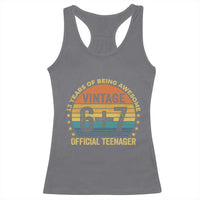 Funny 67 13th Birthday Racerback Tank Top Official Teenager 13 Years Of Being Awesome - Wonder Print Shop