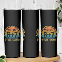Funny 67 13th Birthday Skinny Tumbler Official Teenager 13 Years Of Being Awesome - Wonder Print Shop