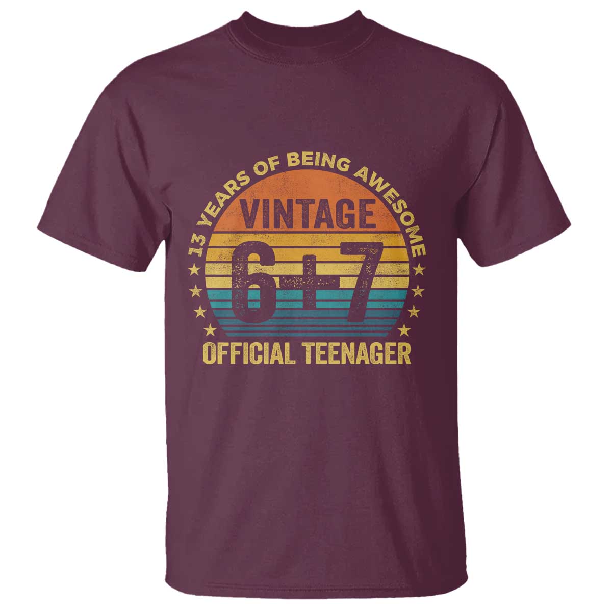 Funny 67 13th Birthday T Shirt Official Teenager 13 Years Of Being Awesome - Wonder Print Shop