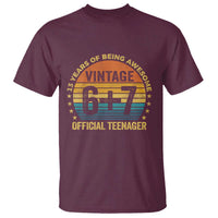 Funny 67 13th Birthday T Shirt Official Teenager 13 Years Of Being Awesome - Wonder Print Shop