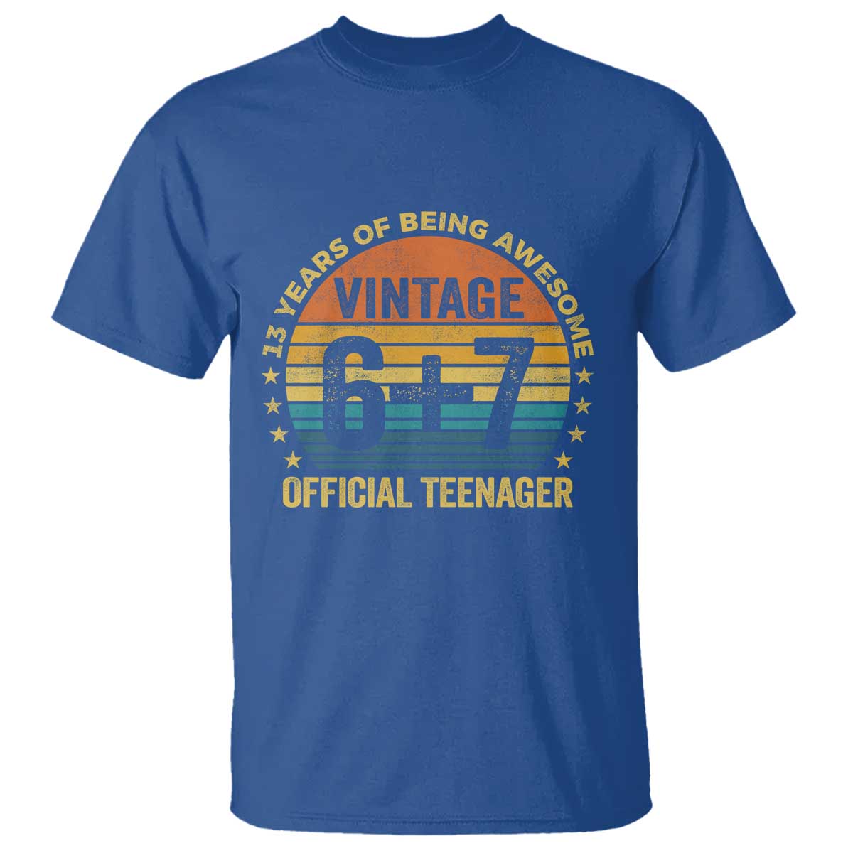 Funny 67 13th Birthday T Shirt Official Teenager 13 Years Of Being Awesome - Wonder Print Shop