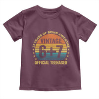 Funny 67 13th Birthday Toddler T Shirt Official Teenager 13 Years Of Being Awesome - Wonder Print Shop