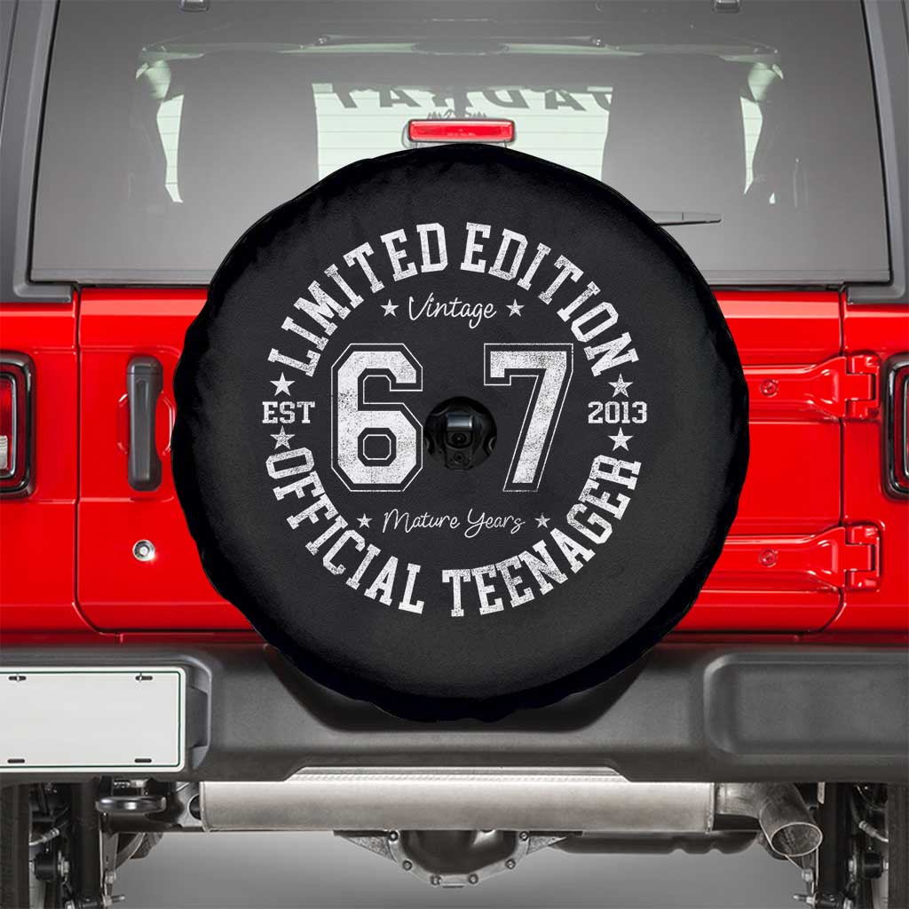 Funny 67 13th Birthday Spare Tire Cover Est 2013 Limited Edition Official Teenager