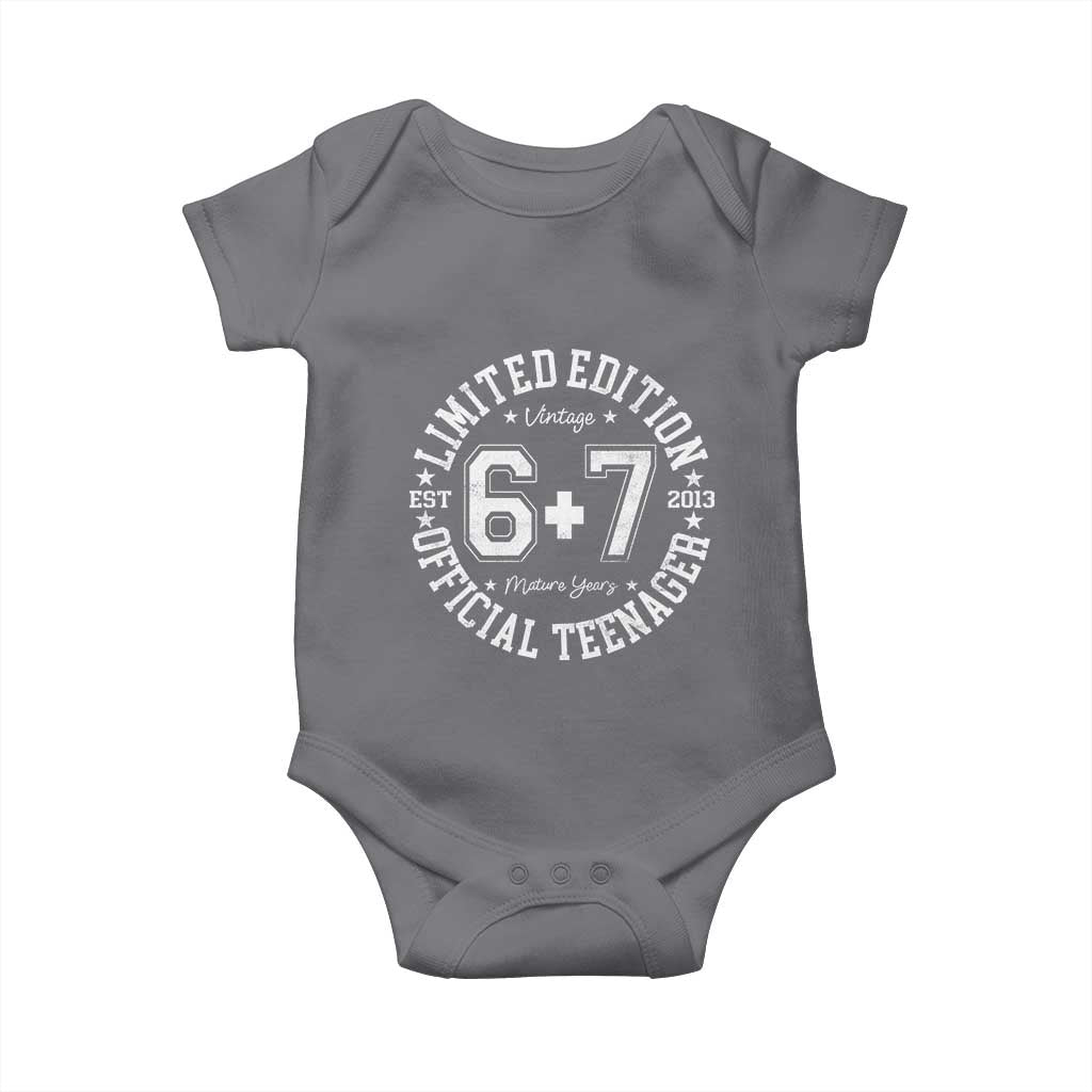 Funny 67 13th Birthday Baby Onesie Est 2013 Limited Edition Official Teenager