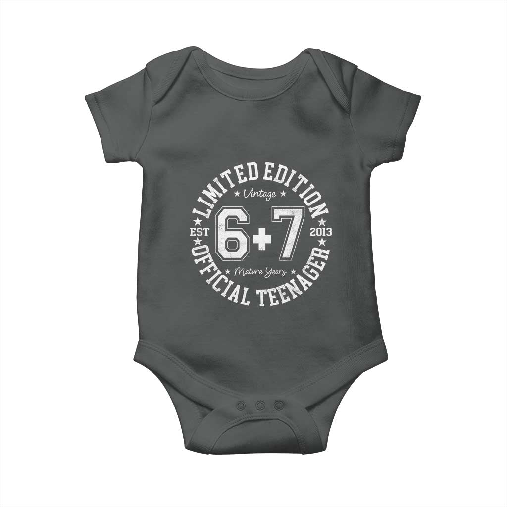 Funny 67 13th Birthday Baby Onesie Est 2013 Limited Edition Official Teenager