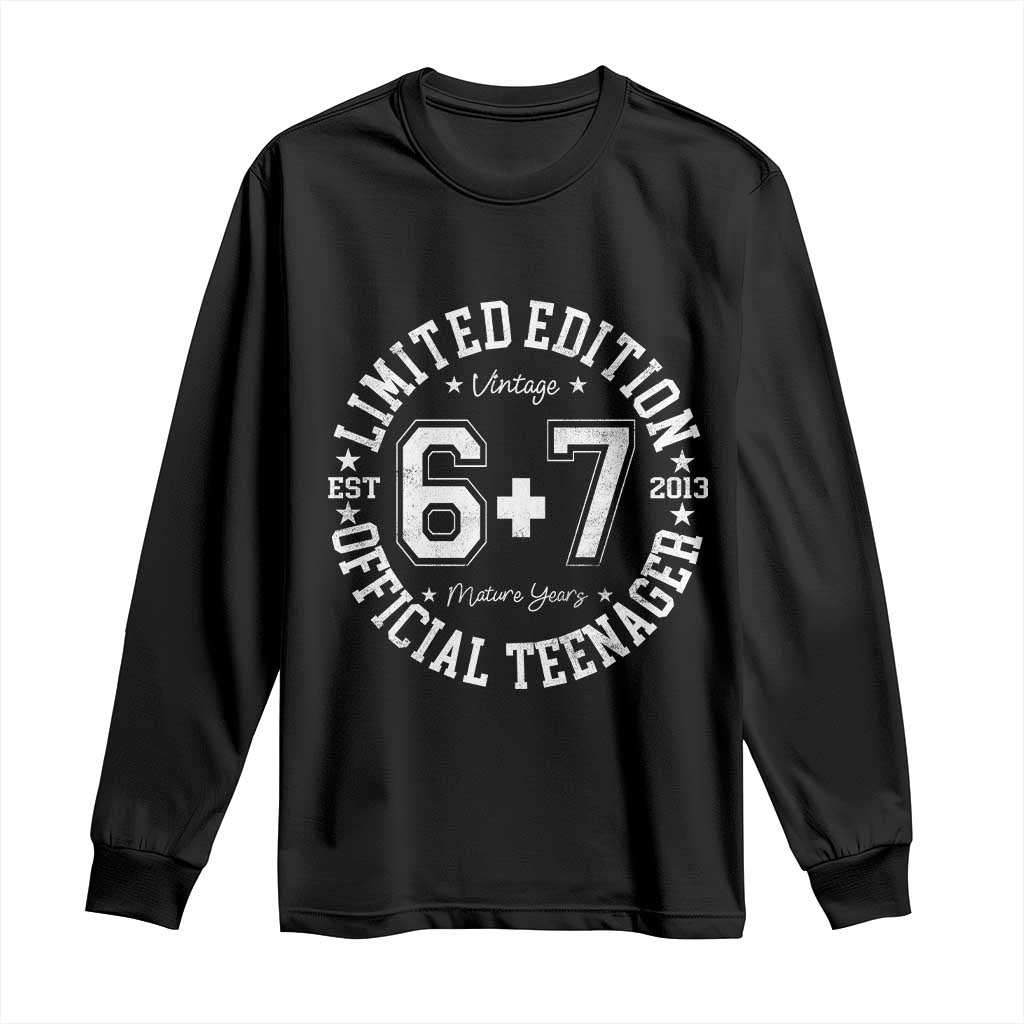 Funny 67 13th Birthday Long Sleeve Shirt Est 2013 Limited Edition Official Teenager