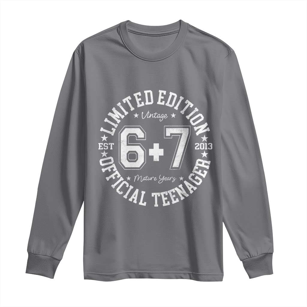 Funny 67 13th Birthday Long Sleeve Shirt Est 2013 Limited Edition Official Teenager