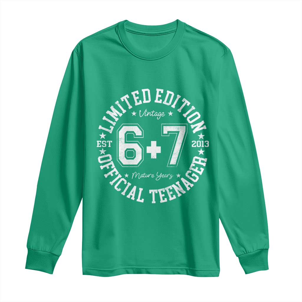 Funny 67 13th Birthday Long Sleeve Shirt Est 2013 Limited Edition Official Teenager