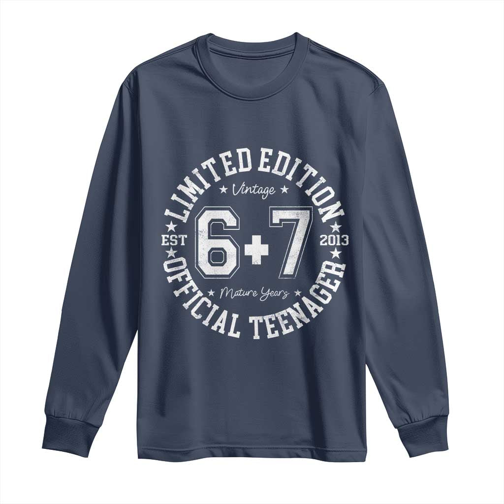 Funny 67 13th Birthday Long Sleeve Shirt Est 2013 Limited Edition Official Teenager