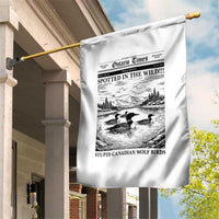 Funny Stupid Canadian Wolf Bird Garden Flag Funny Common Loon Newspaper LGBT Hockey
