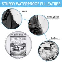Funny Stupid Canadian Wolf Bird Spare Tire Cover Funny Common Loon Newspaper LGBT Hockey