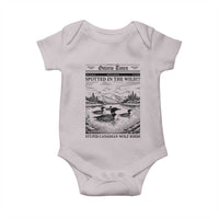 Funny Stupid Canadian Wolf Bird Baby Onesie Funny Common Loon Newspaper LGBT Hockey