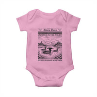 Funny Stupid Canadian Wolf Bird Baby Onesie Funny Common Loon Newspaper LGBT Hockey