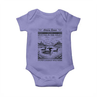 Funny Stupid Canadian Wolf Bird Baby Onesie Funny Common Loon Newspaper LGBT Hockey