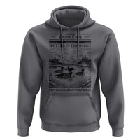 Funny Stupid Canadian Wolf Bird Hoodie Funny Common Loon Newspaper LGBT Hockey