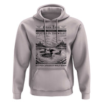 Funny Stupid Canadian Wolf Bird Hoodie Funny Common Loon Newspaper LGBT Hockey