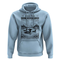 Funny Stupid Canadian Wolf Bird Hoodie Funny Common Loon Newspaper LGBT Hockey