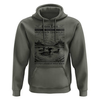 Funny Stupid Canadian Wolf Bird Hoodie Funny Common Loon Newspaper LGBT Hockey