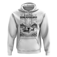 Funny Stupid Canadian Wolf Bird Hoodie Funny Common Loon Newspaper LGBT Hockey