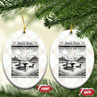 Funny Stupid Canadian Wolf Bird Ceramic Ornament Funny Common Loon Newspaper LGBT Hockey
