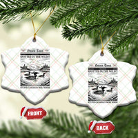 Funny Stupid Canadian Wolf Bird Ceramic Ornament Funny Common Loon Newspaper LGBT Hockey