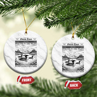 Funny Stupid Canadian Wolf Bird Ceramic Ornament Funny Common Loon Newspaper LGBT Hockey