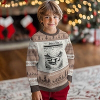 Funny Stupid Canadian Wolf Bird Ugly Christmas Sweater Funny Common Loon Newspaper LGBT Hockey