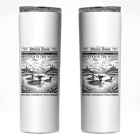 Funny Stupid Canadian Wolf Bird Skinny Tumbler Funny Common Loon Newspaper LGBT Hockey