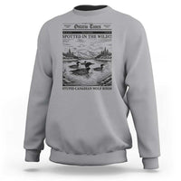 Funny Stupid Canadian Wolf Bird Sweatshirt Funny Common Loon Newspaper LGBT Hockey