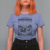 Funny Stupid Canadian Wolf Bird T Shirt For Women Funny Common Loon Newspaper LGBT Hockey
