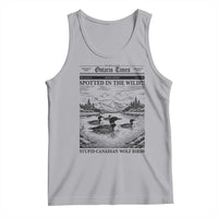 Funny Stupid Canadian Wolf Bird Tank Top Funny Common Loon Newspaper LGBT Hockey