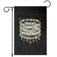 Funny Mardi Gras Throw Girl Life Garden Flag Friendship Bracelet Beads